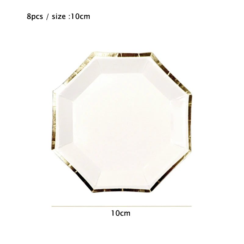 Elegant White Porcelain Disposable Tableware