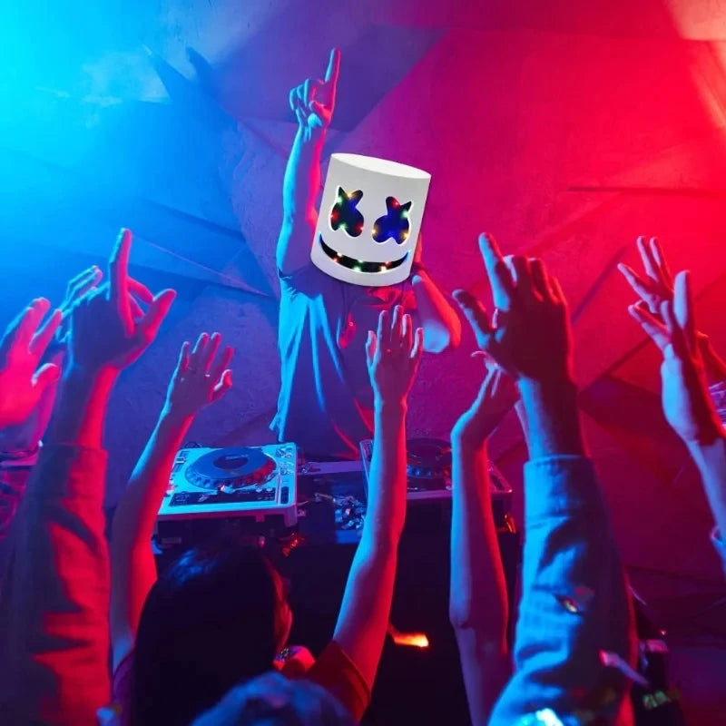 Halloween Neon Marshmallow Mask LED