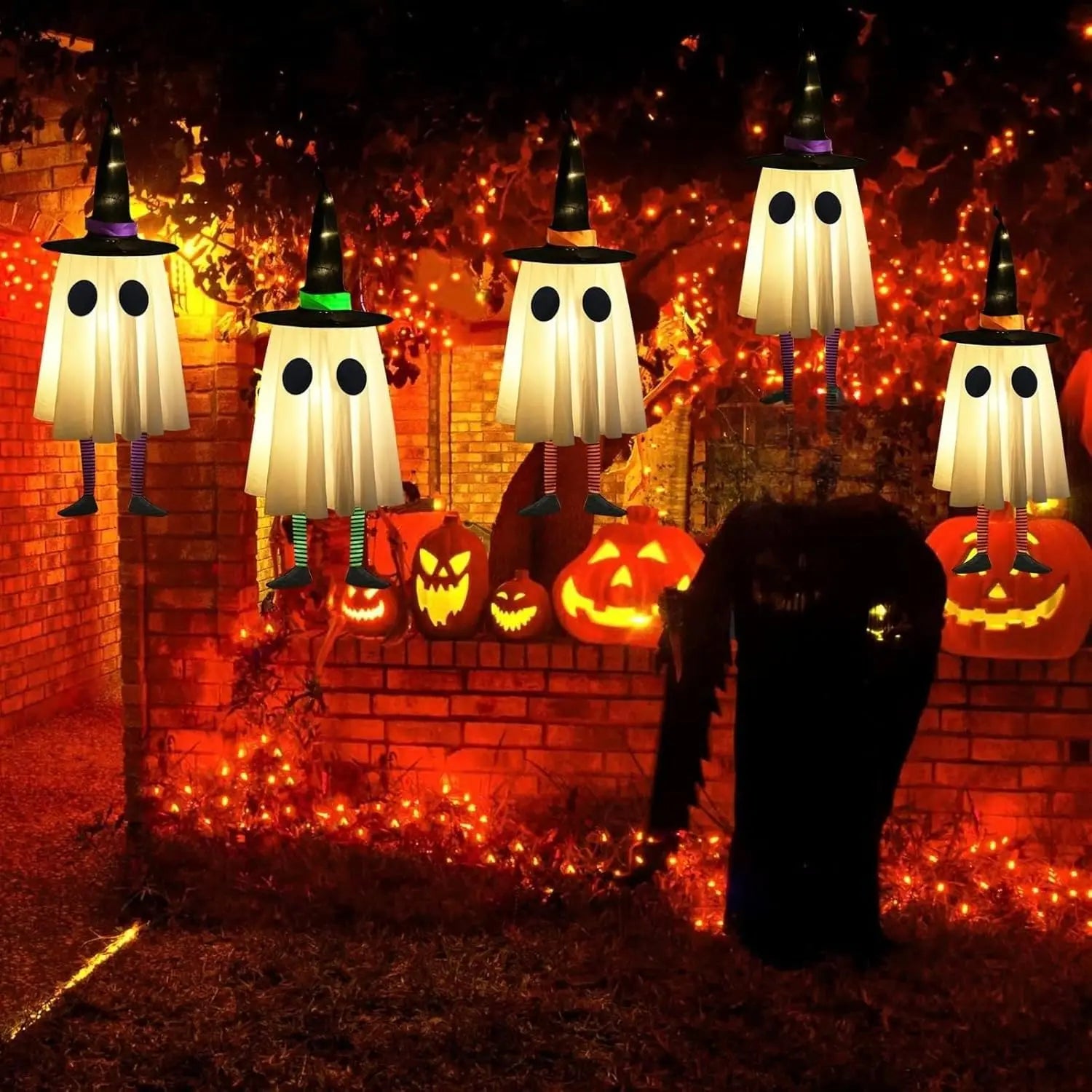 Halloween Hanging Ghosts Outside Decoration