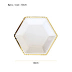 Elegant White Porcelain Disposable Tableware