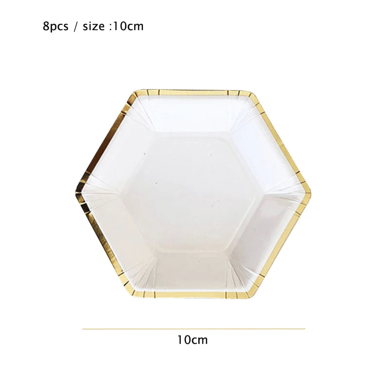 Elegant White Porcelain Disposable Tableware